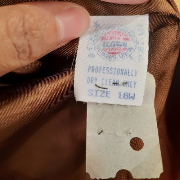 Vintage Evan-Picone| Brown Boxy Womens Blazer Size 18W - Picture 5 of 8